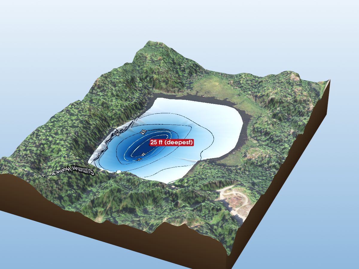 Depth map of Glacier Pond 1