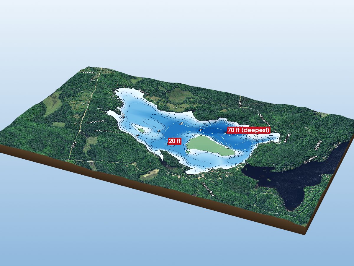 Depth map of Glamor Lake