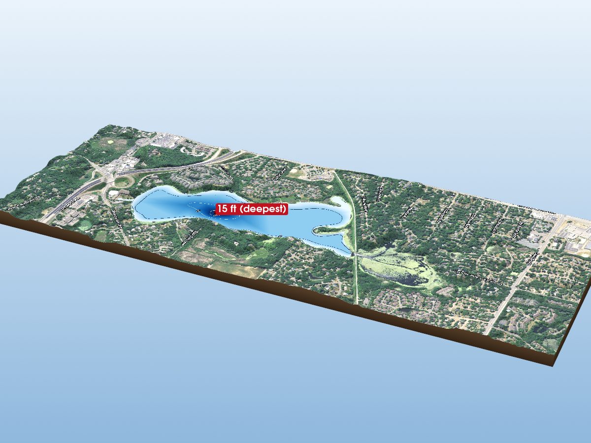 Depth map of Gleason Lake (Main Lake)
