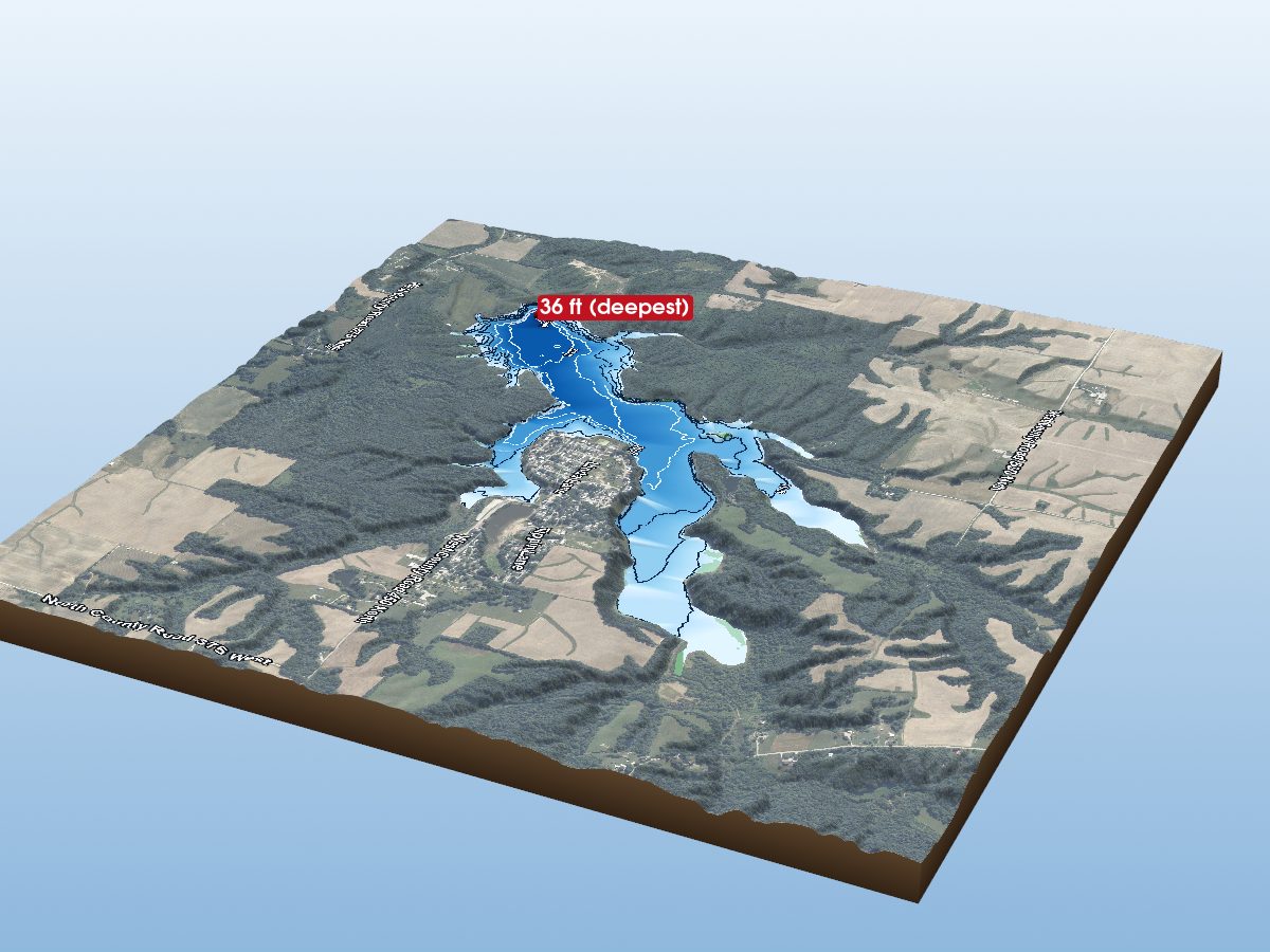 Depth map of Glenn Flint Lake