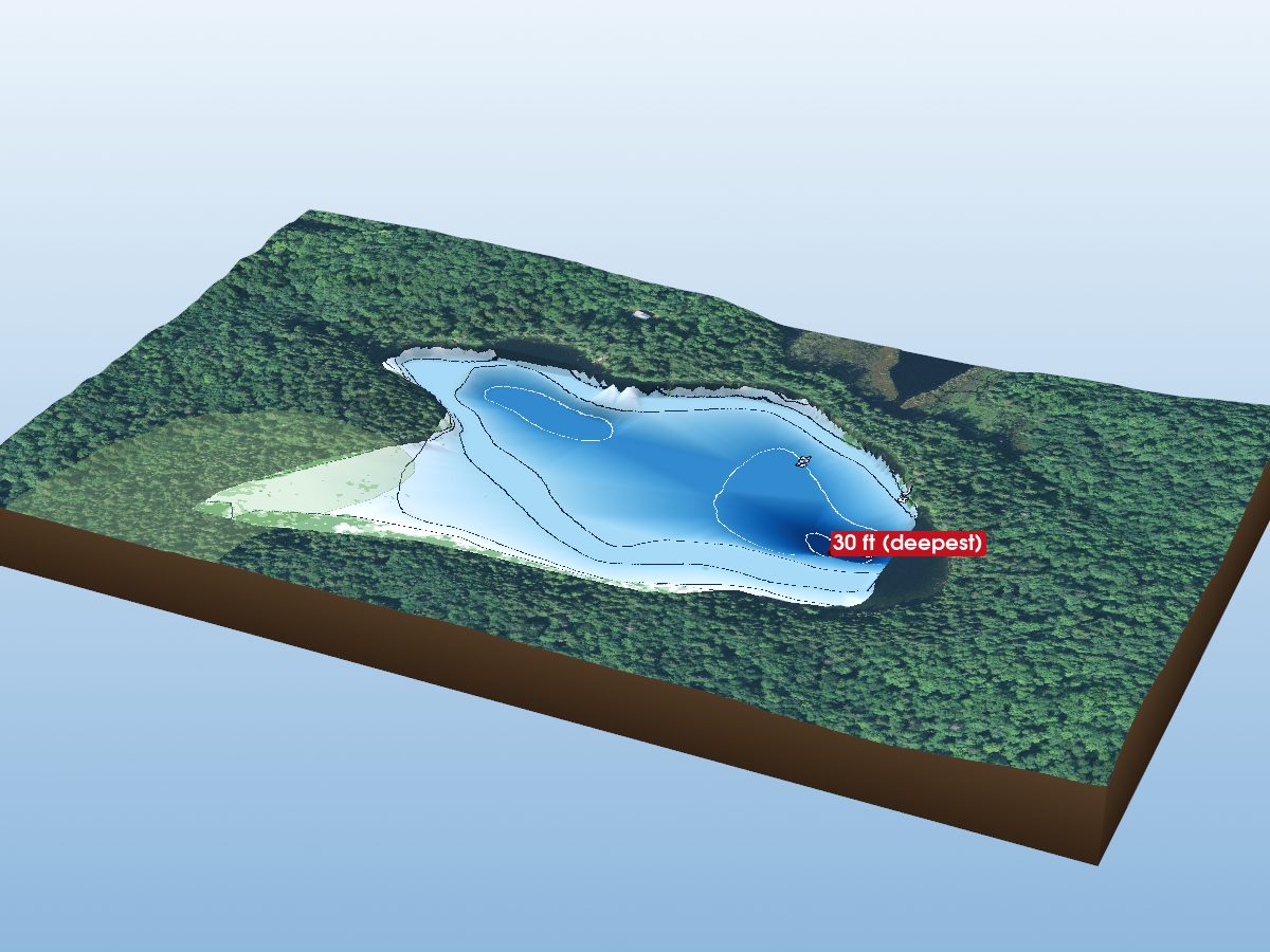 Depth map of Glennie Lake
