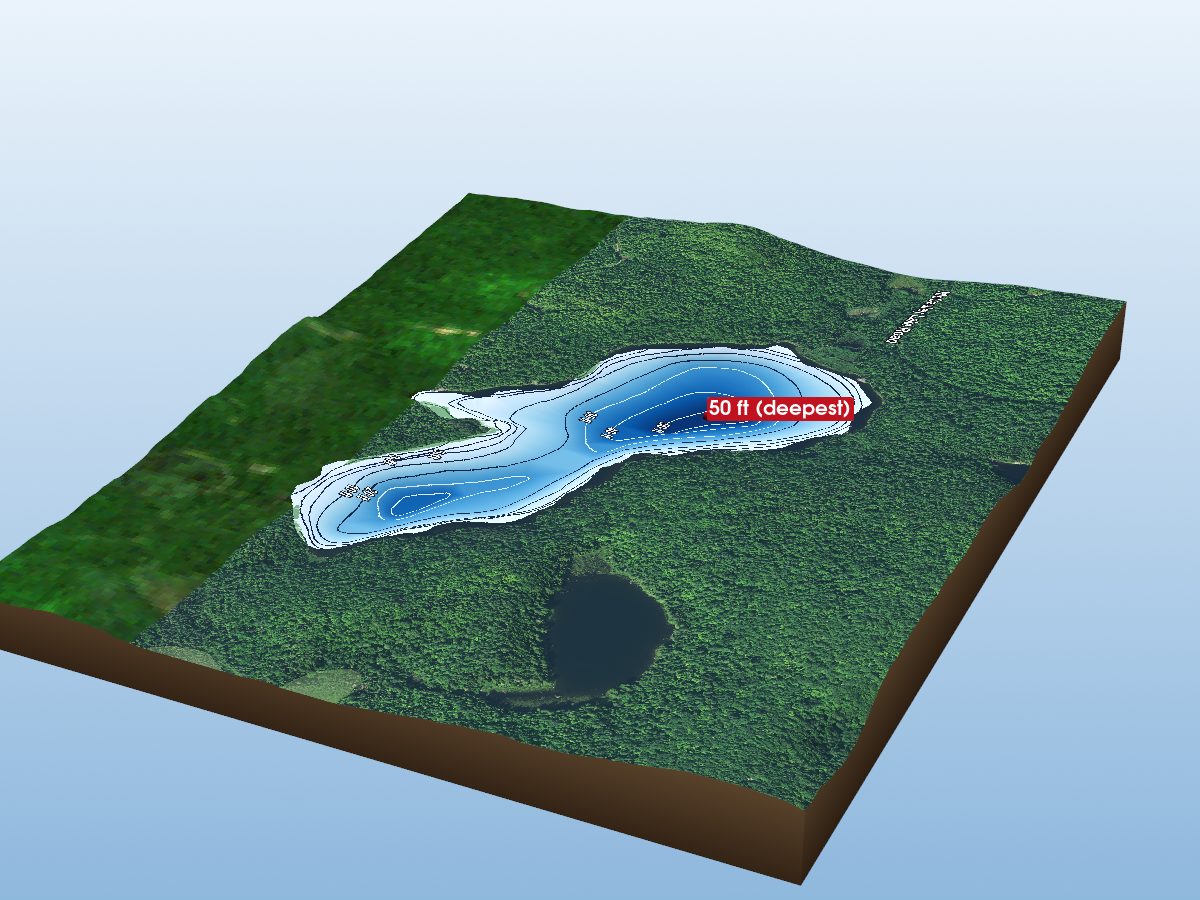Depth map of Gliskning Lake