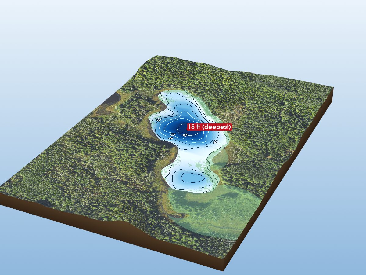 Depth map of Glitter Lake