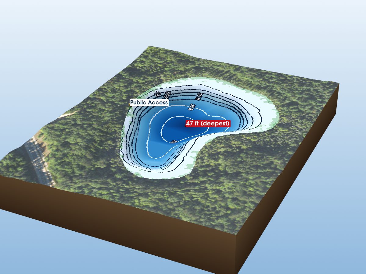 Depth map of Glory Lake
