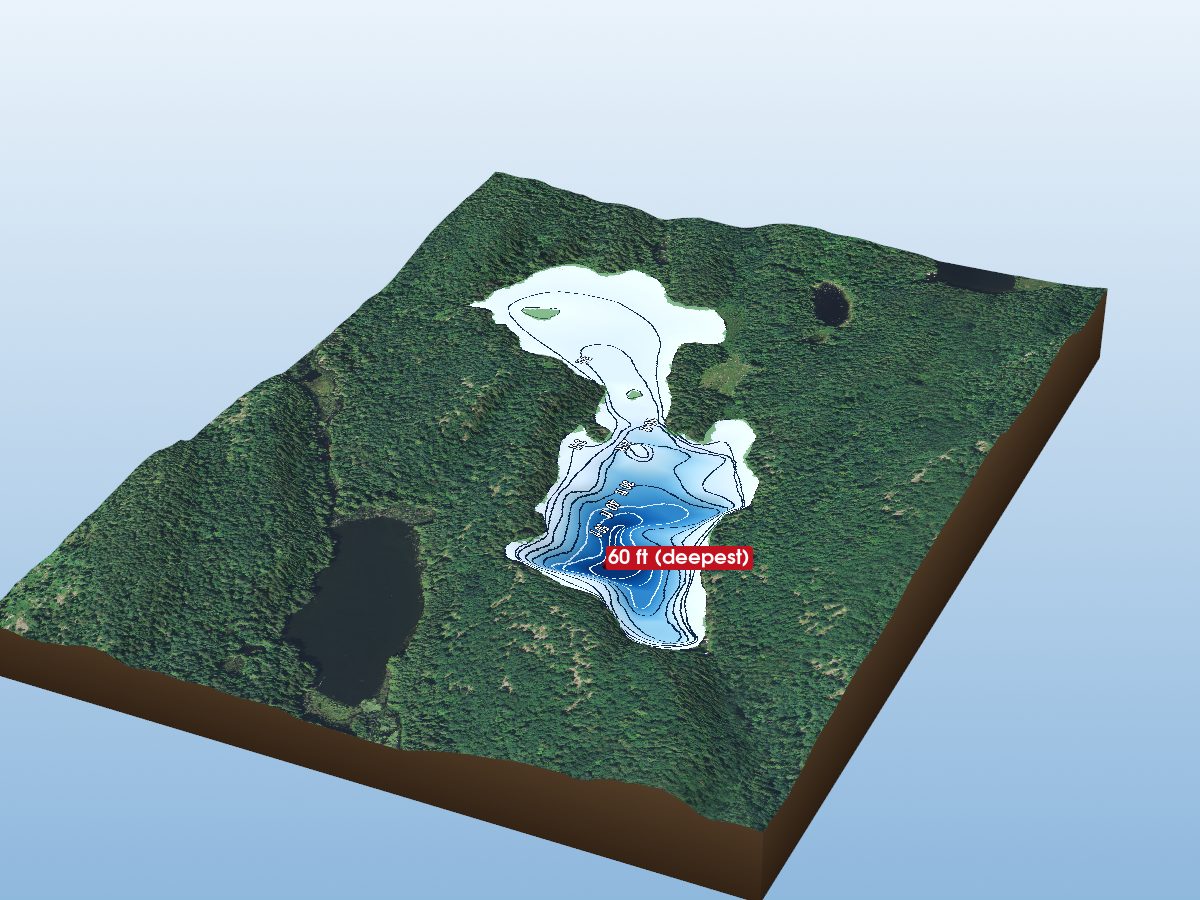 Depth map of Godin Lake