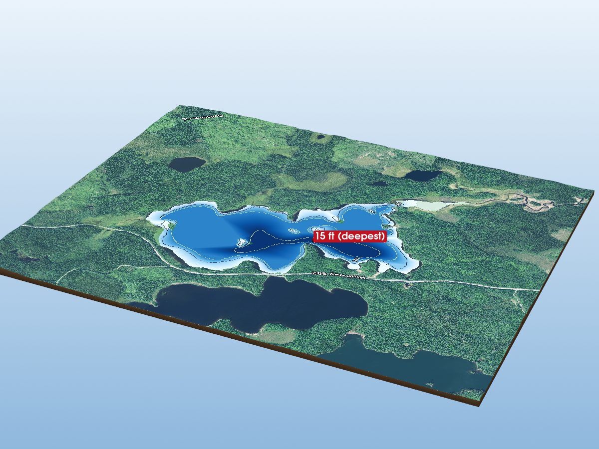 Depth map of Godson Lake