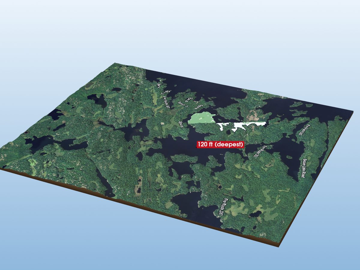 Depth map of Gold Lake