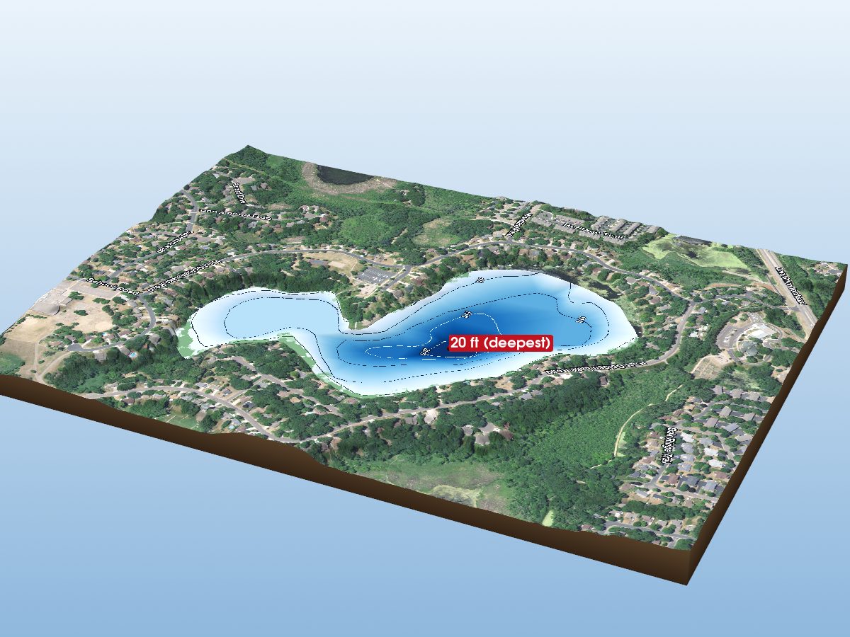 Depth map of Golden Lake