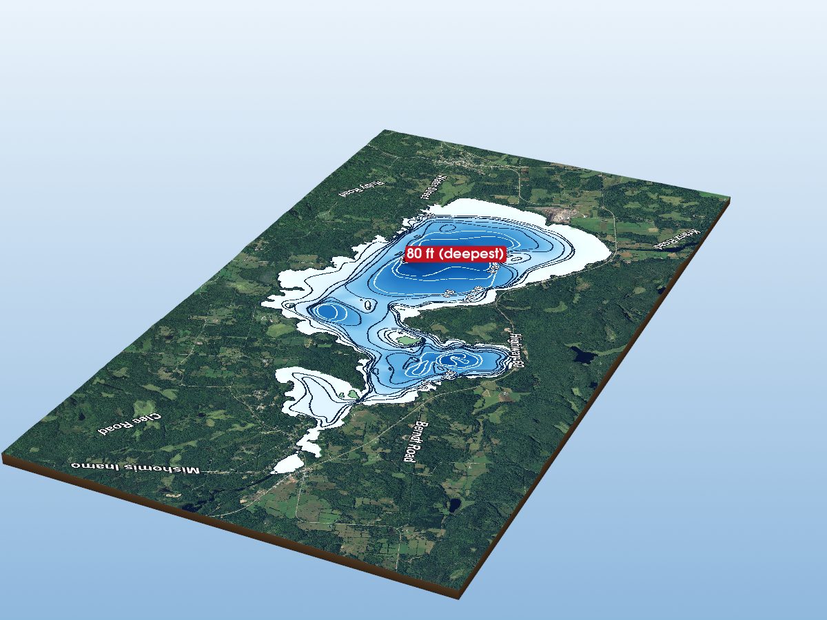 Depth map of Golden Lake