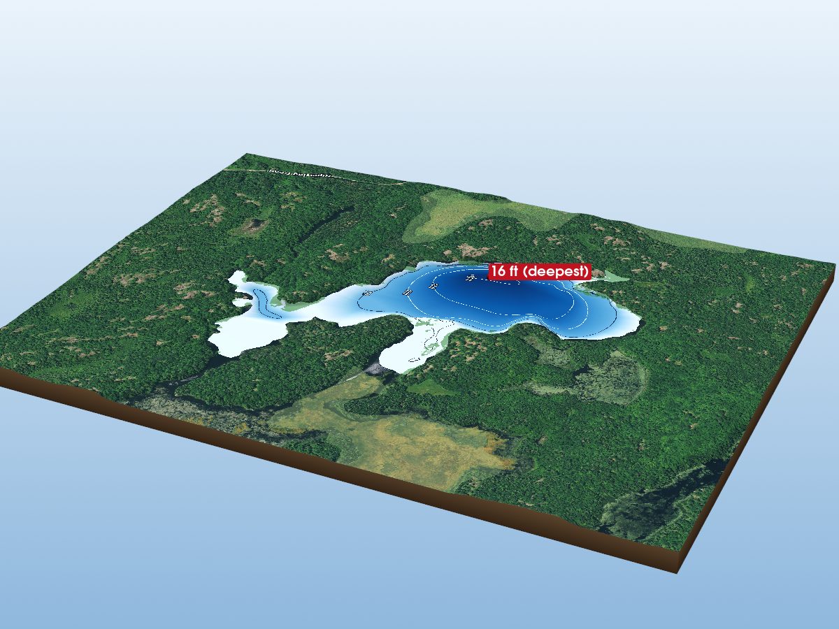 Depth map of Good Lake