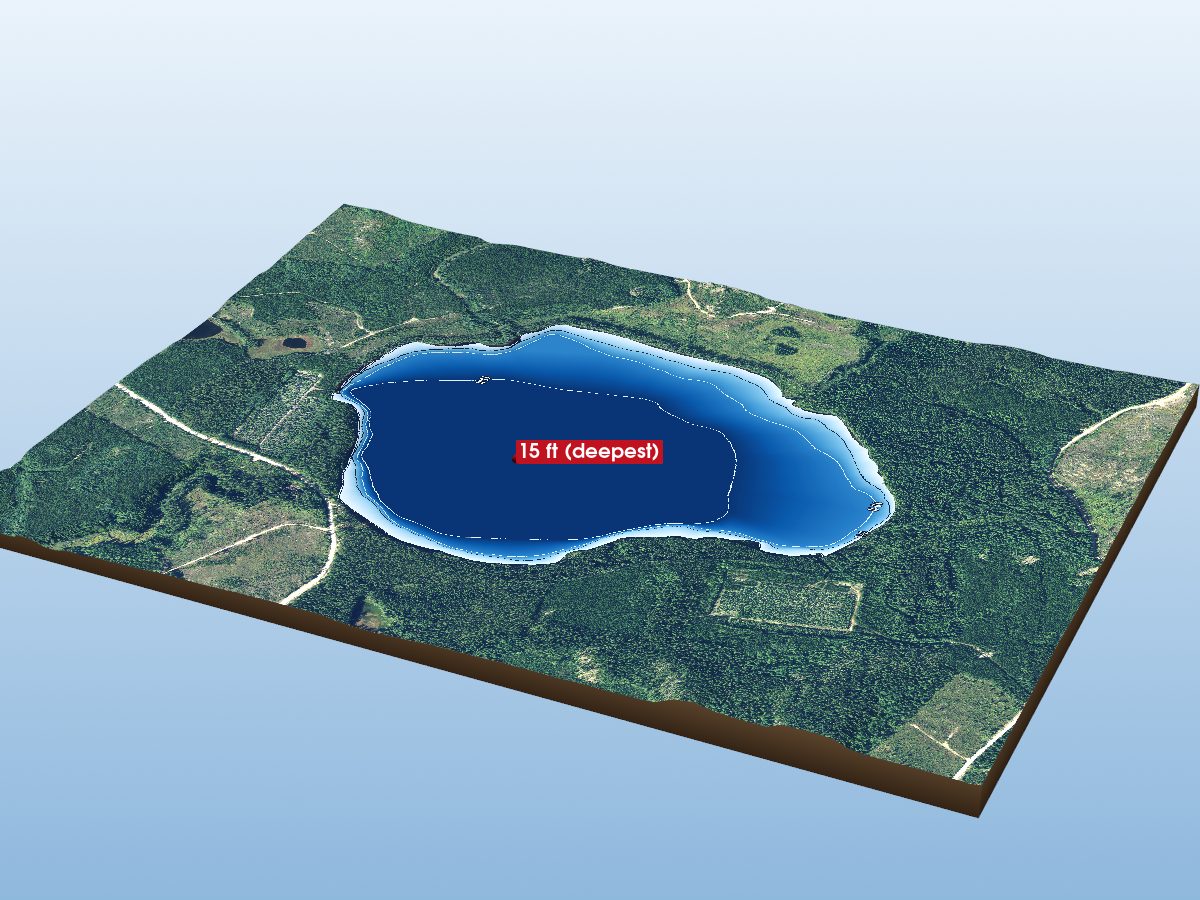 Depth map of Goodie Lake