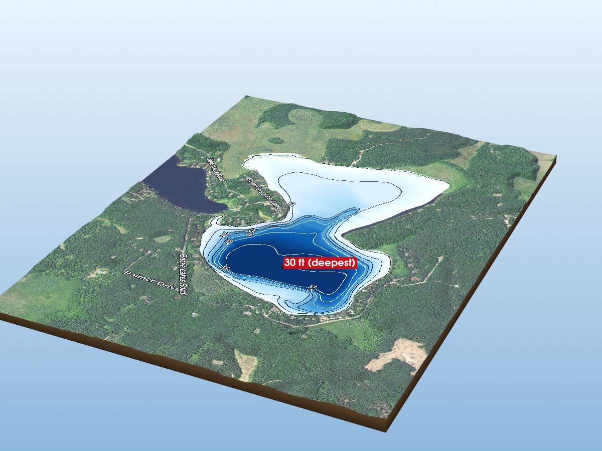 Depth map of Goodrich Lake