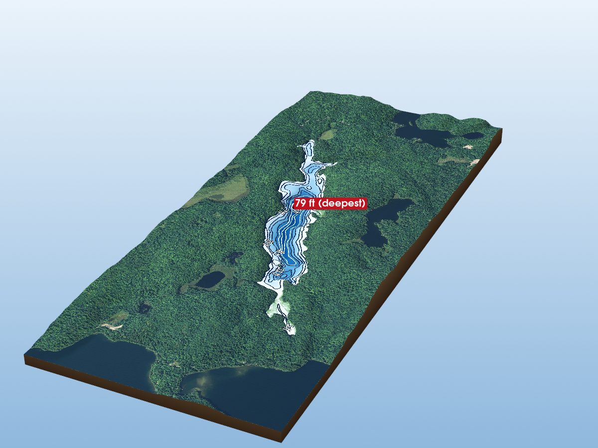 Depth map of Goodwin Lake