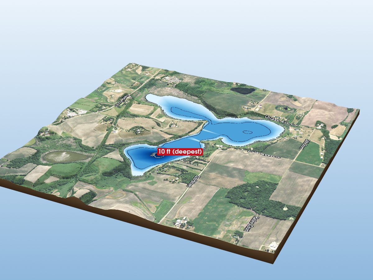 Depth map of Goose Lake