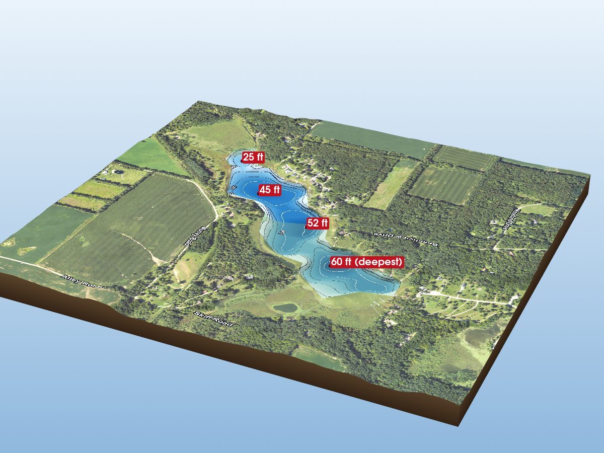 Depth map of Goose Lake