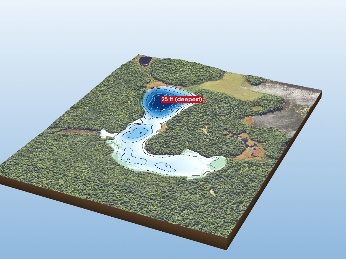 Depth map of Goose Lake