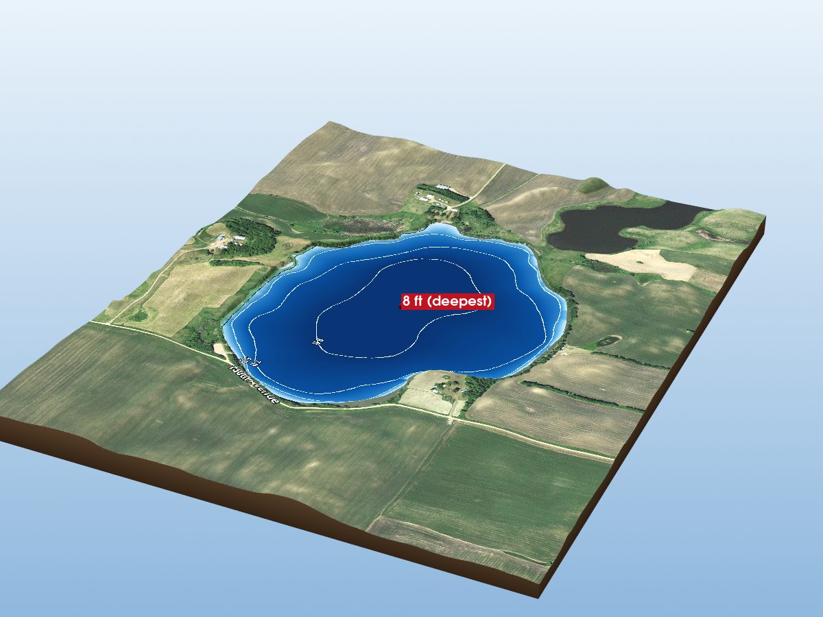 Depth map of Goose Lake