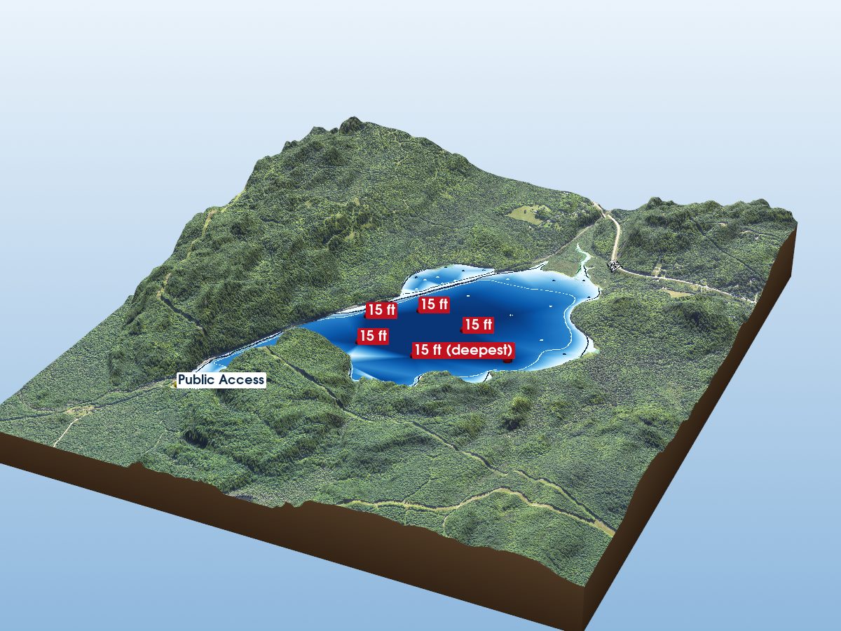 Depth map of Goose Lake