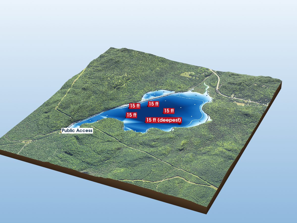 Depth map of Goose Lake