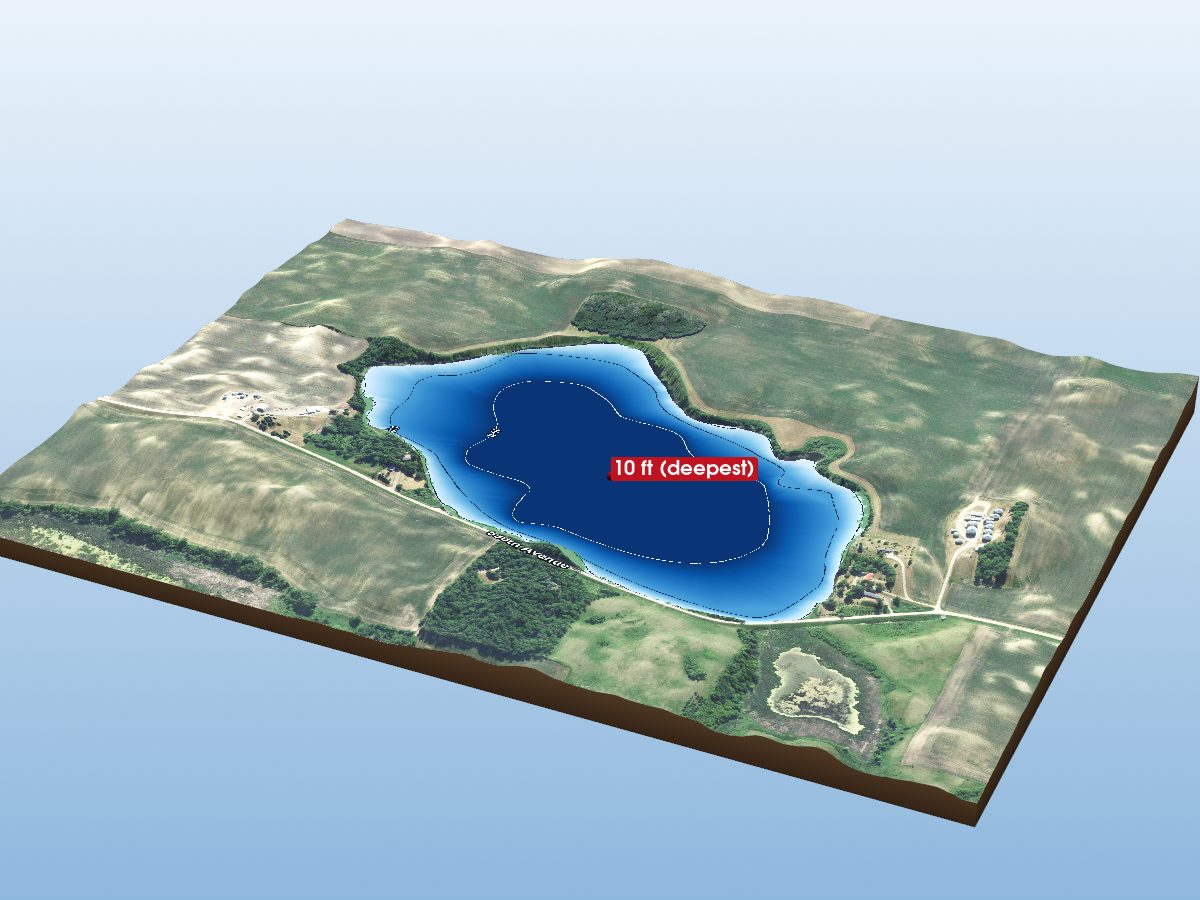 Depth map of Goose Lake