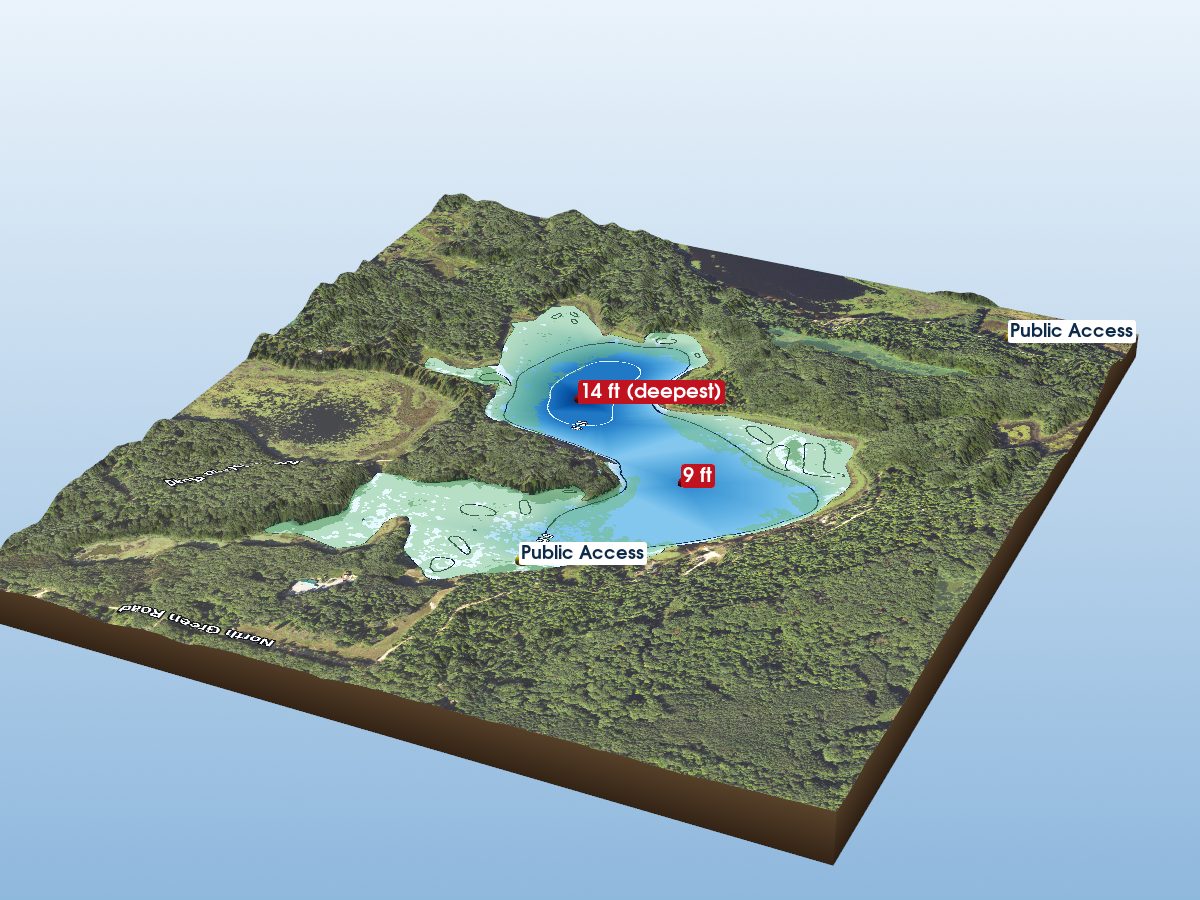 Depth map of Goose Lake