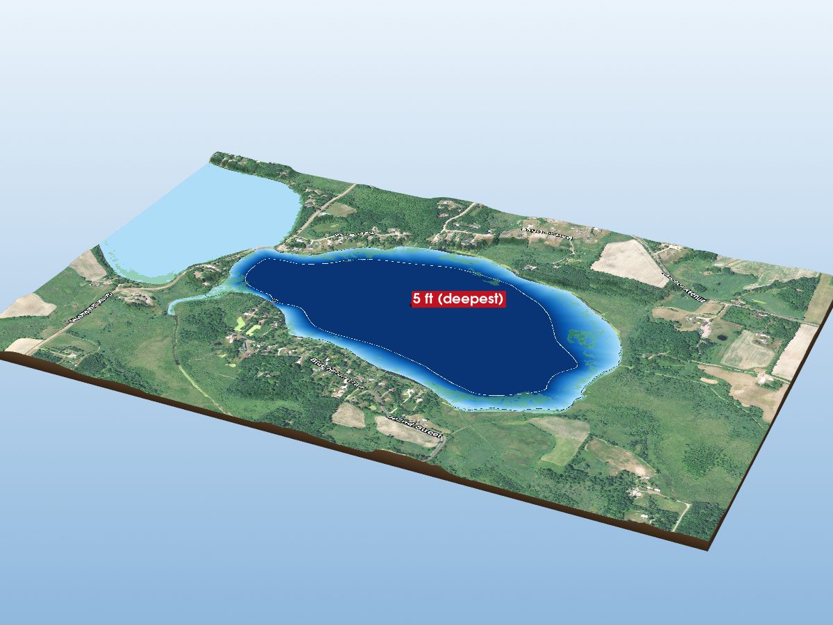 Depth map of Goose Lake (North Bay)