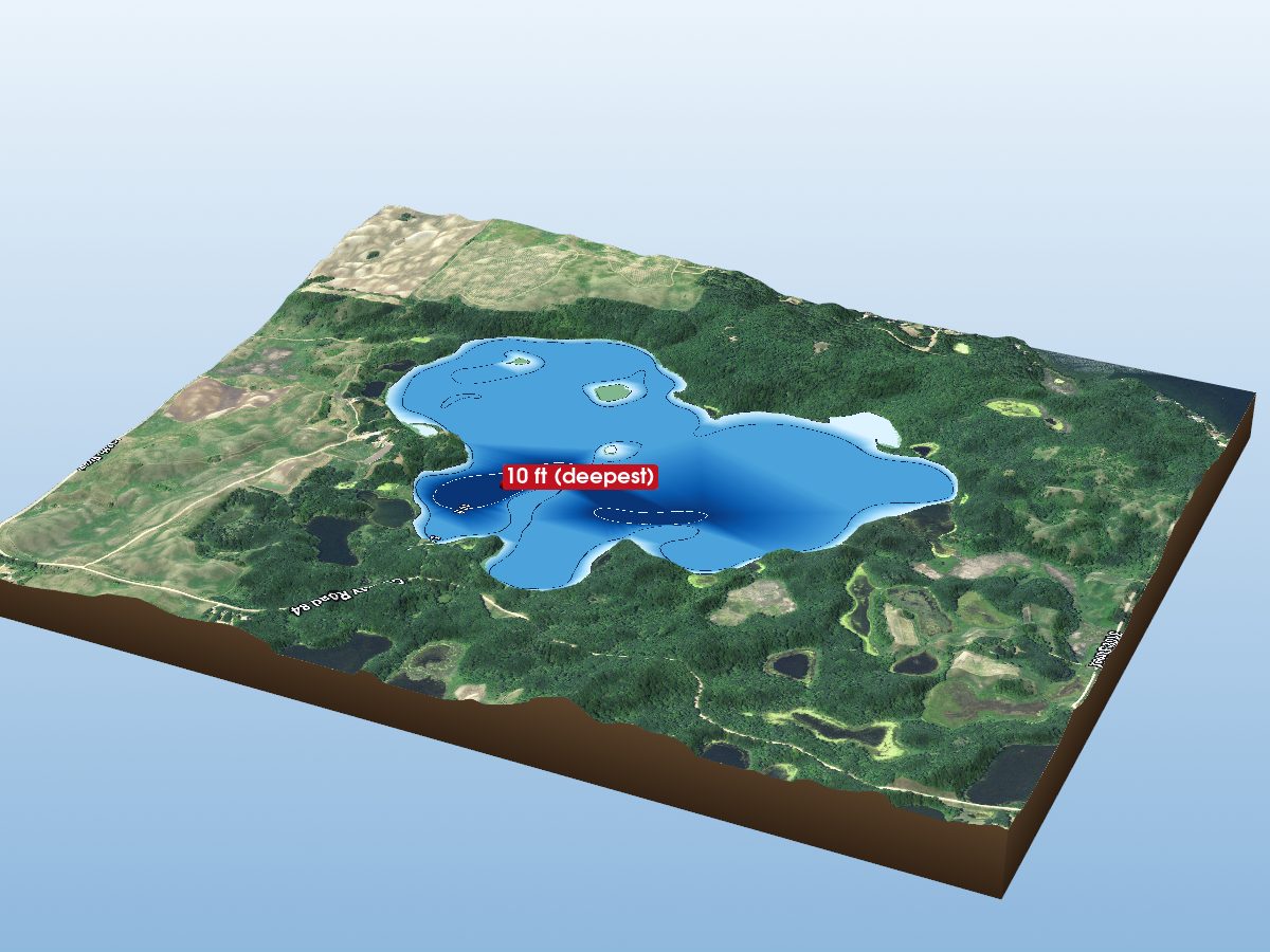Depth map of Goose Lake