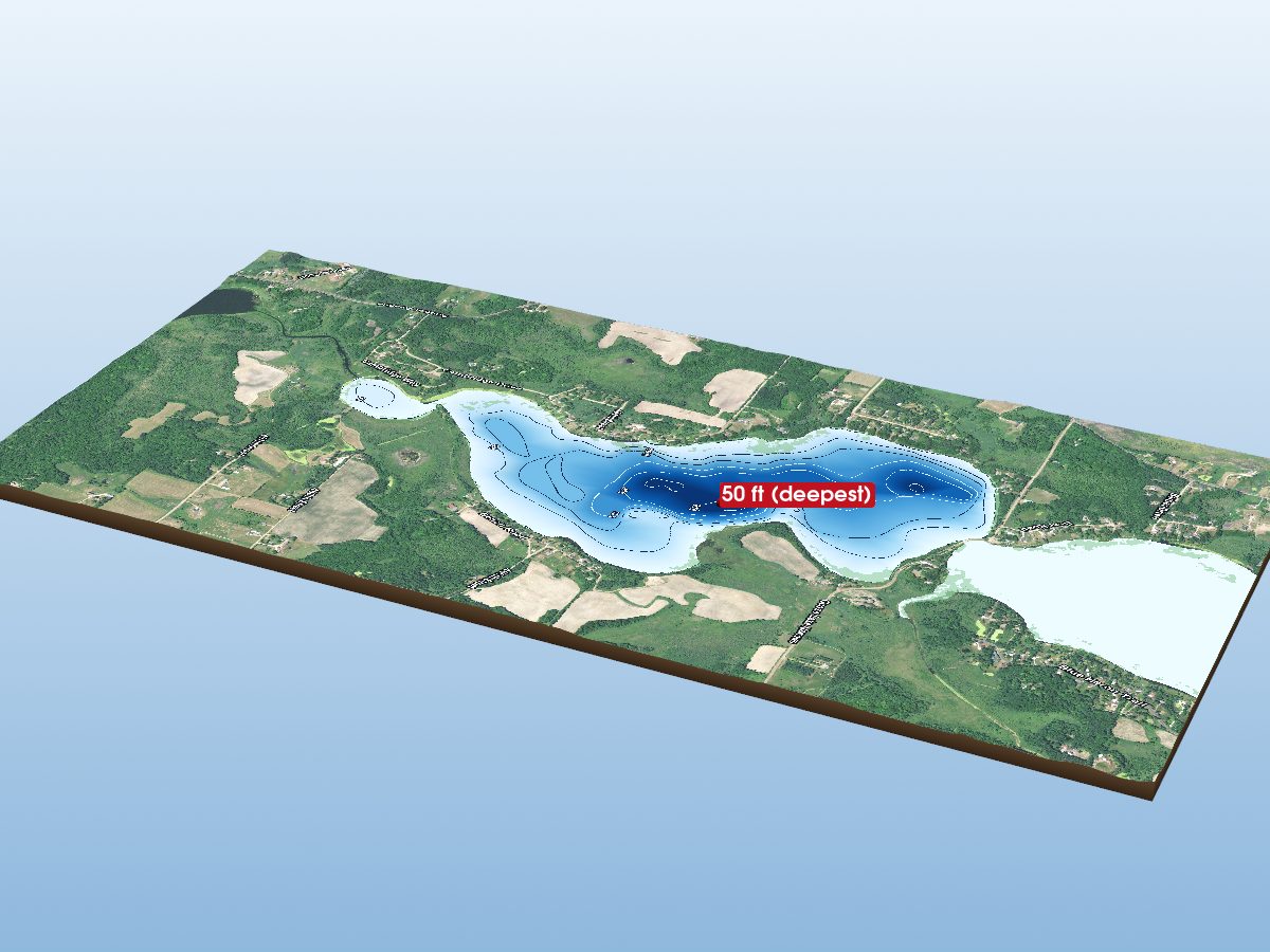 Depth map of Goose Lake (South Bay)