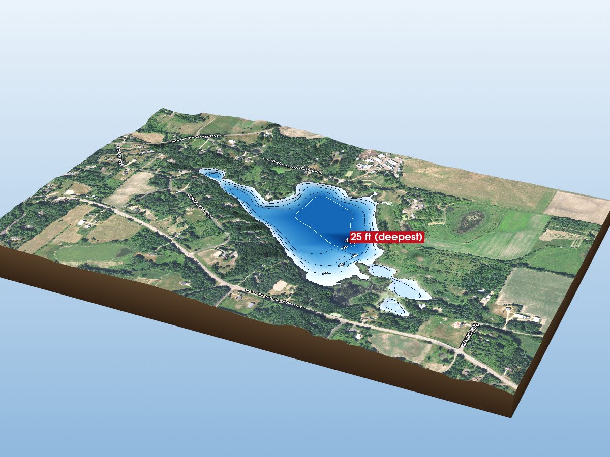 Depth map of Goose Lake