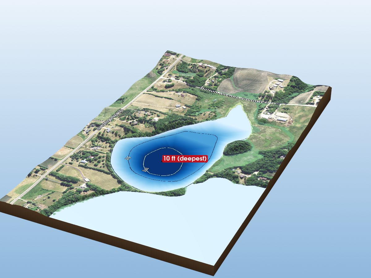 Depth map of Goose Lake