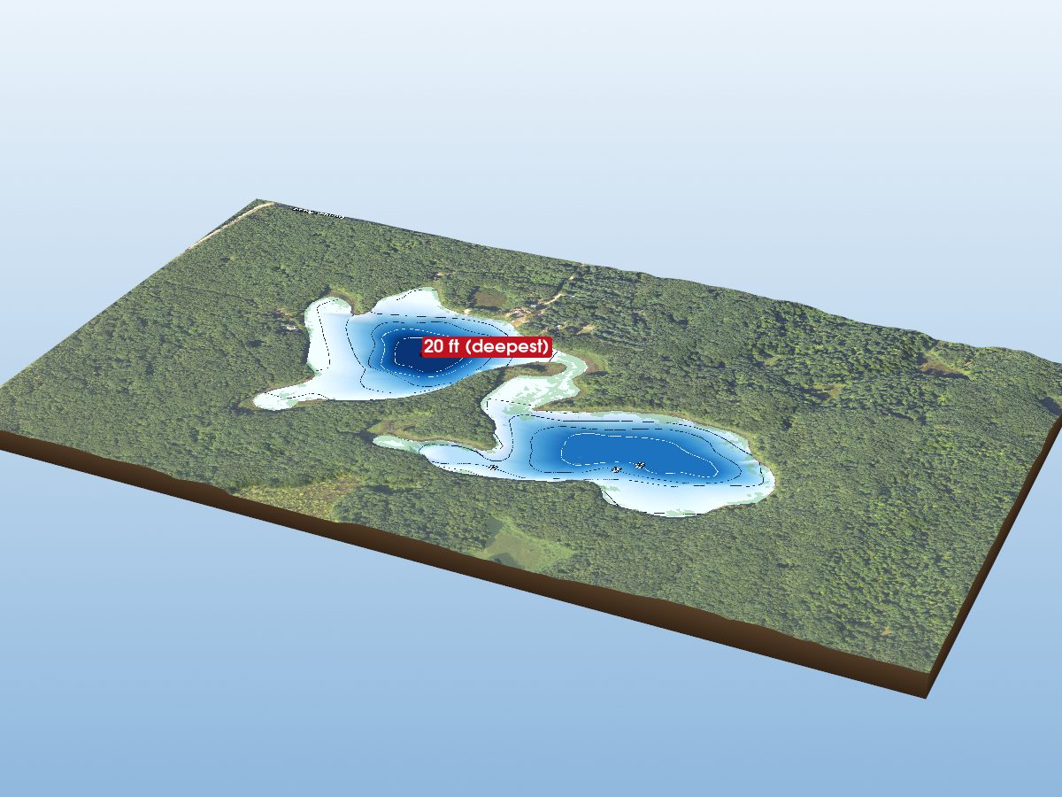 Depth map of Gooseneck Lake (North)