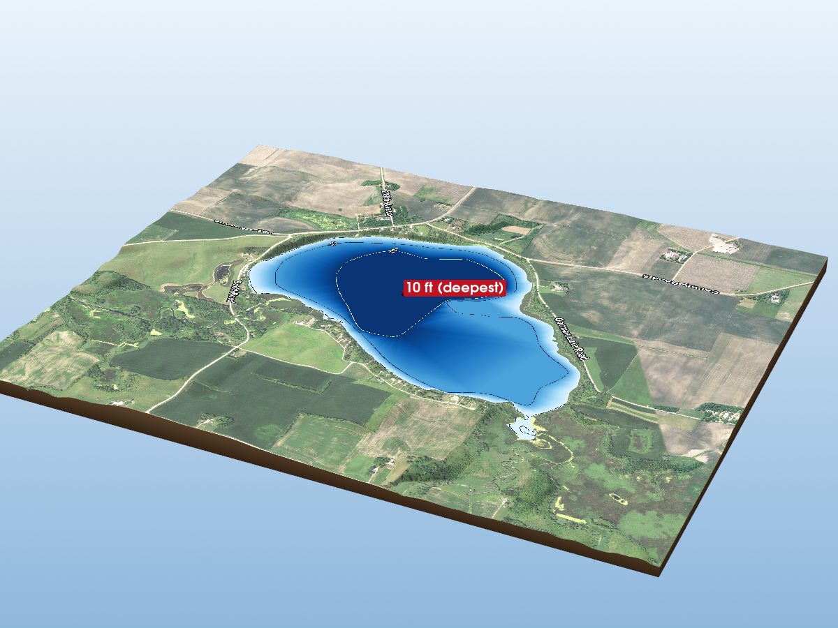 Depth map of Gorman Lake