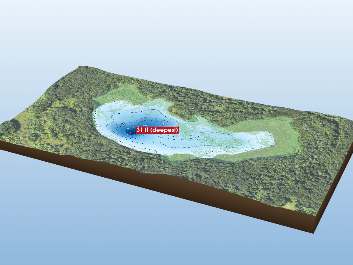 Depth map of Gorman Lake