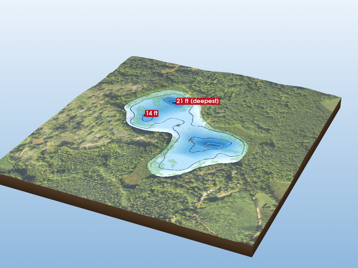 Depth map of Gorrel Lake