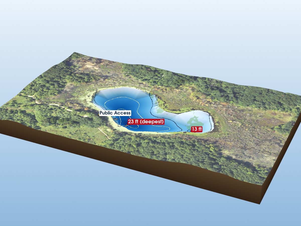 Depth map of Gosling Lake