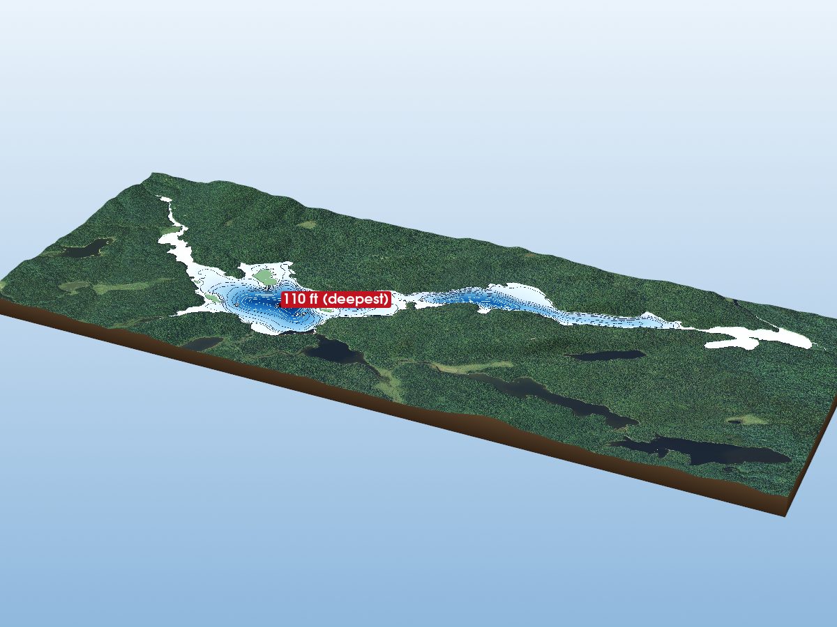Depth map of Goulais Lake