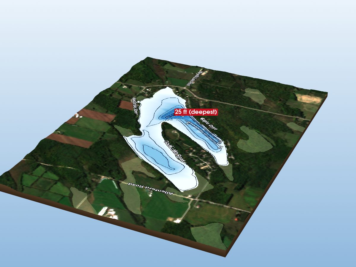 Depth map of Gould Lake