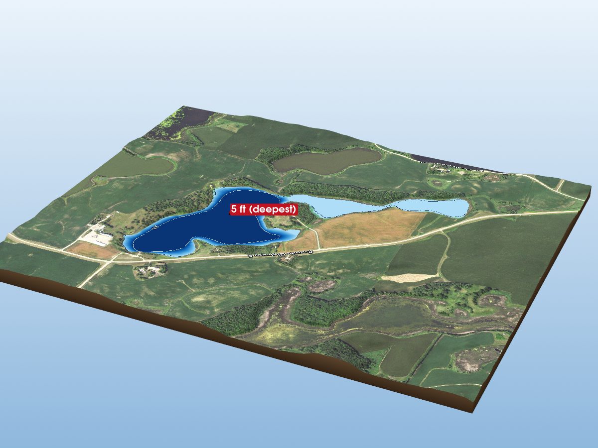 Depth map of Gourd Lake