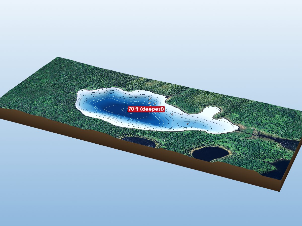 Depth map of Gourlay Lake
