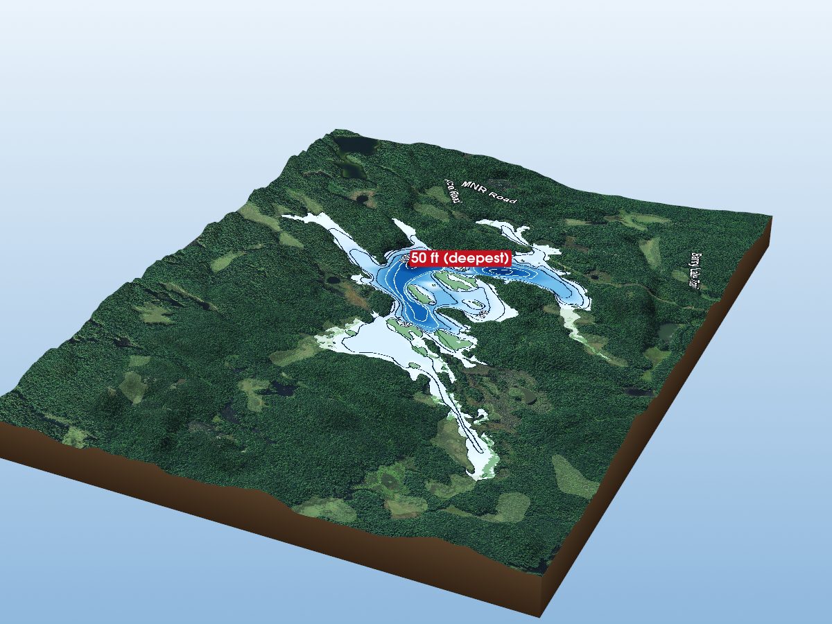 Depth map of Govan Lake