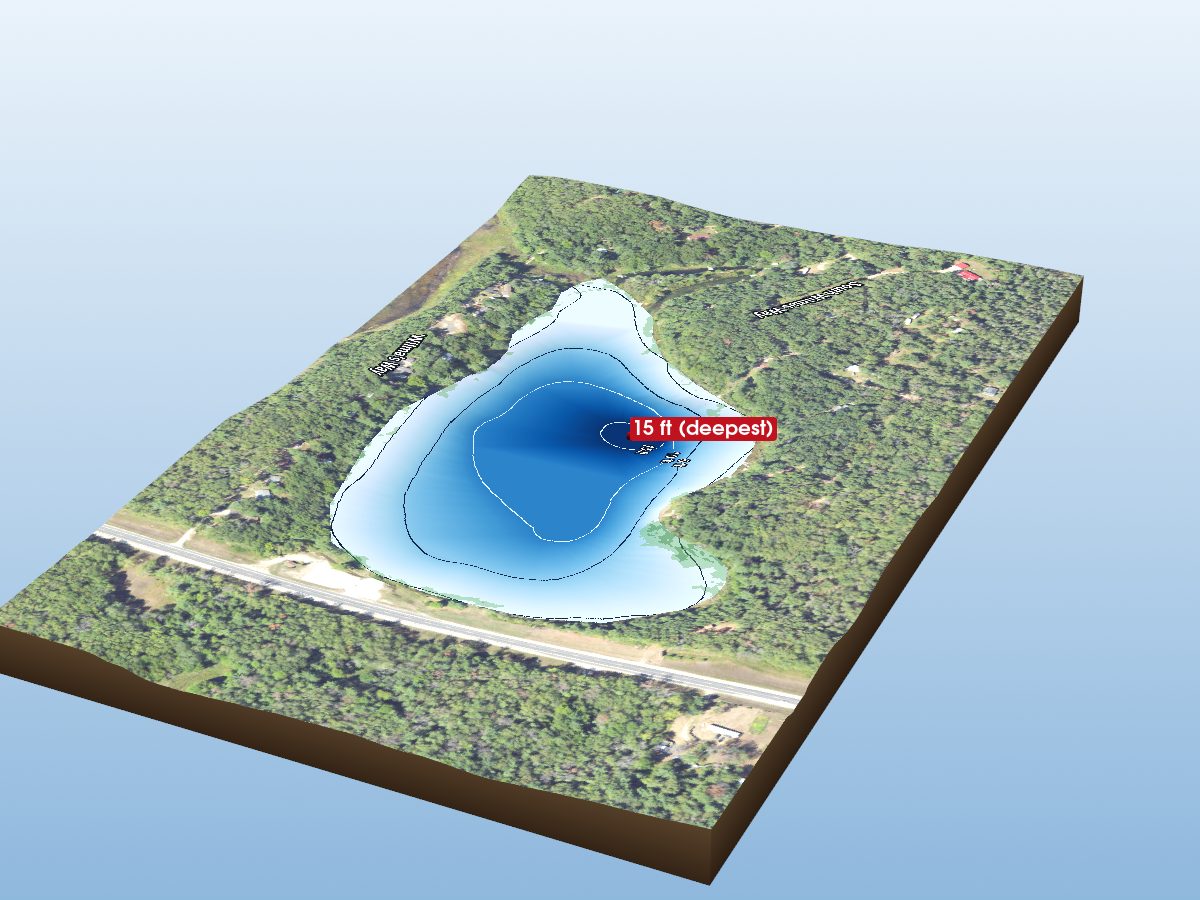 Depth map of Government Lake
