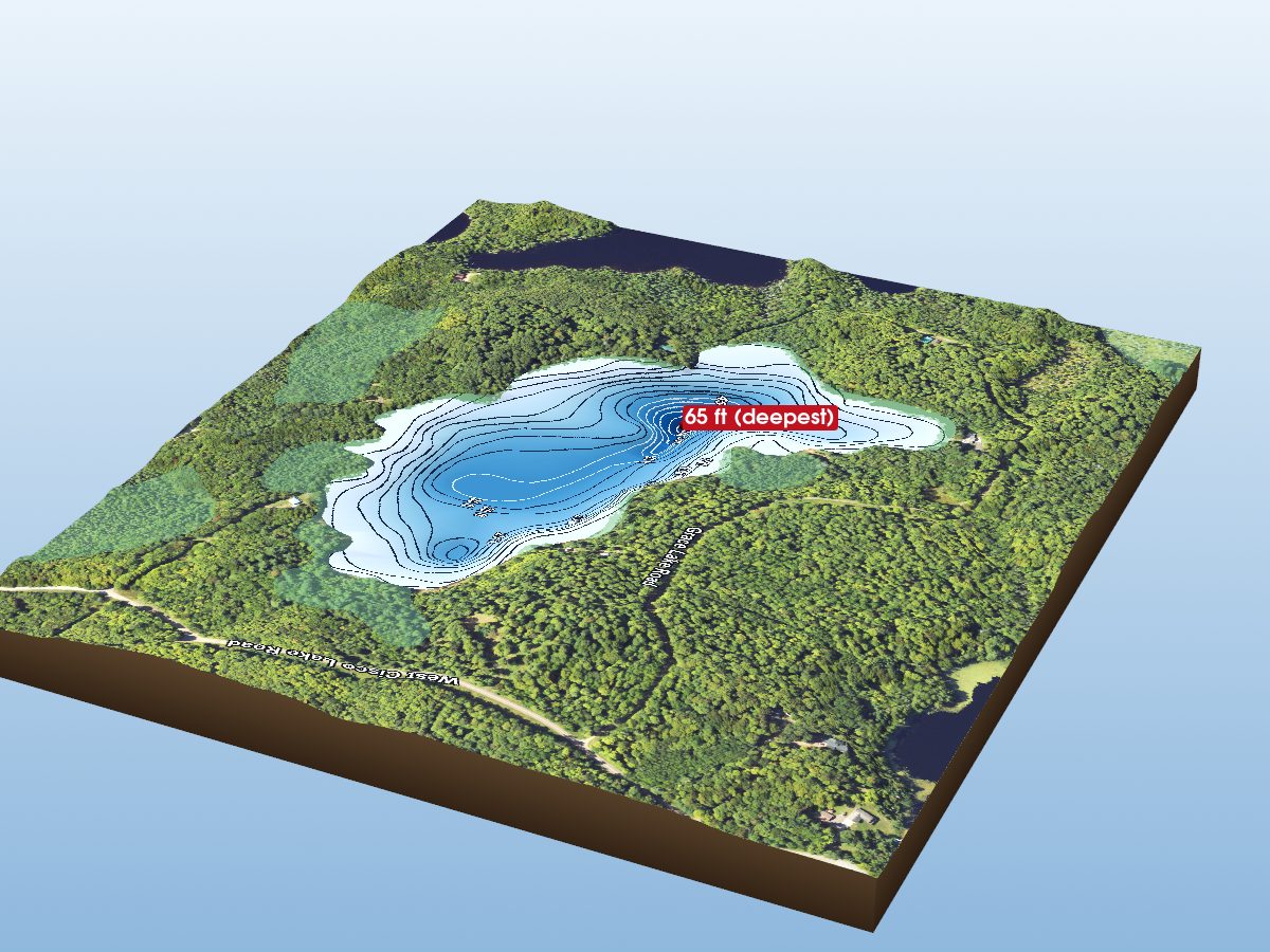Depth map of Grace Lake