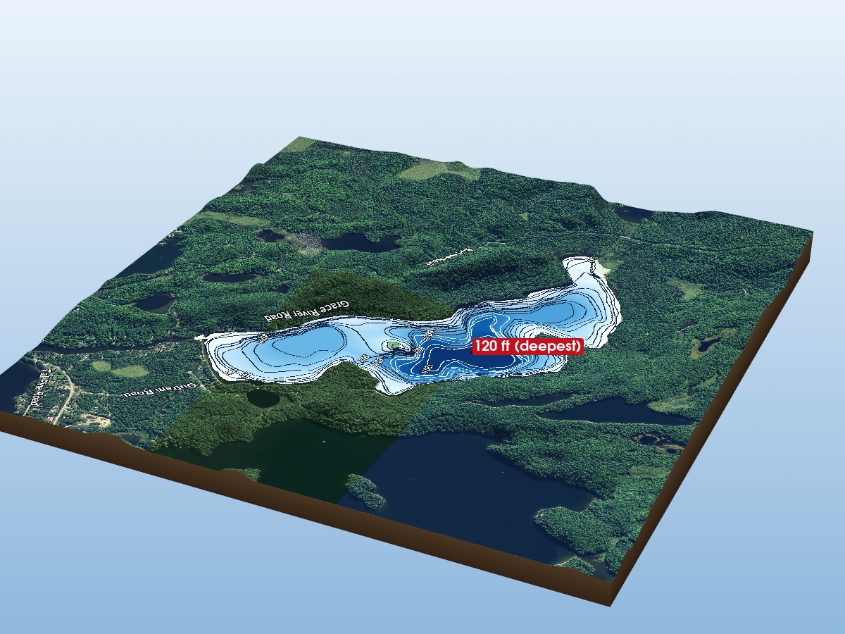 Depth map of Grace Lake