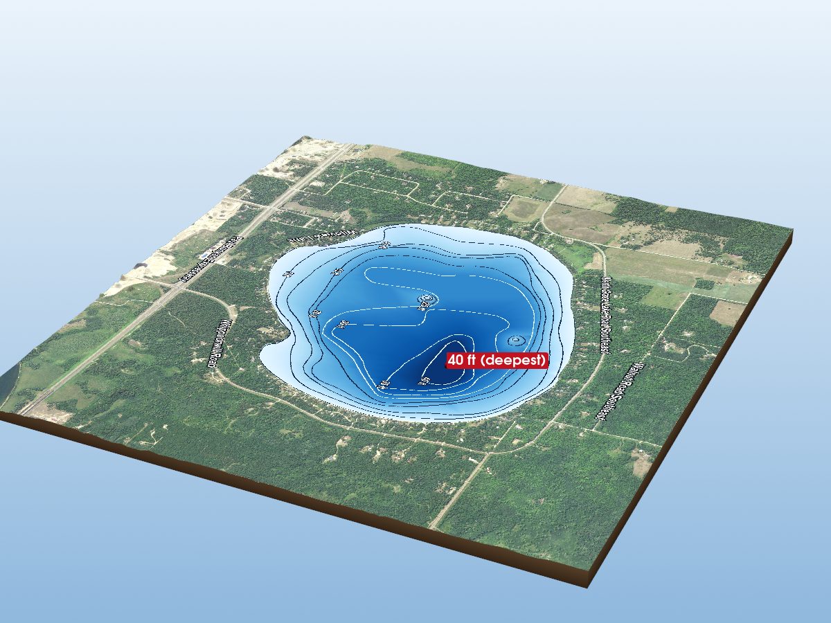 Depth map of Grace Lake
