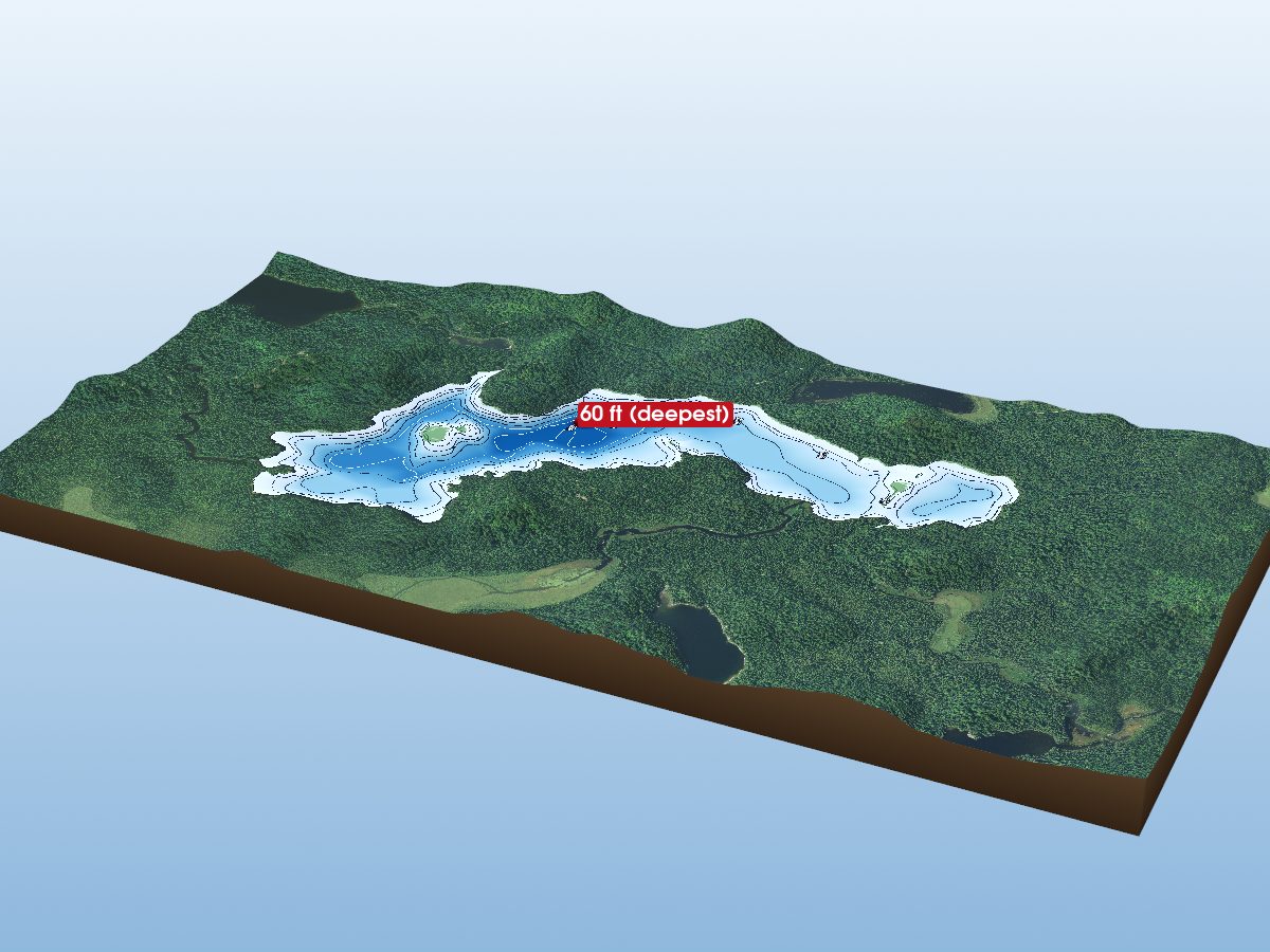 Depth map of Graham Lake