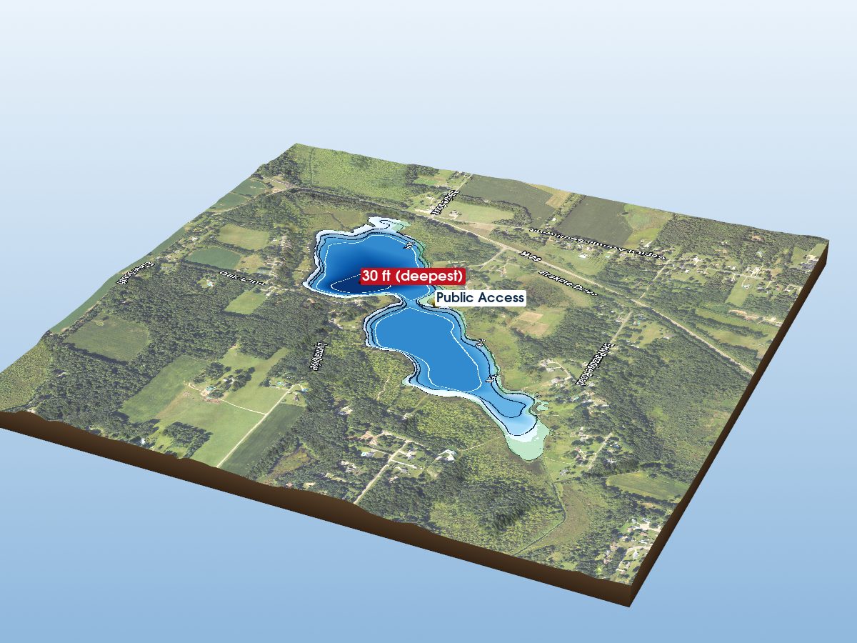 Depth map of Graham Lake