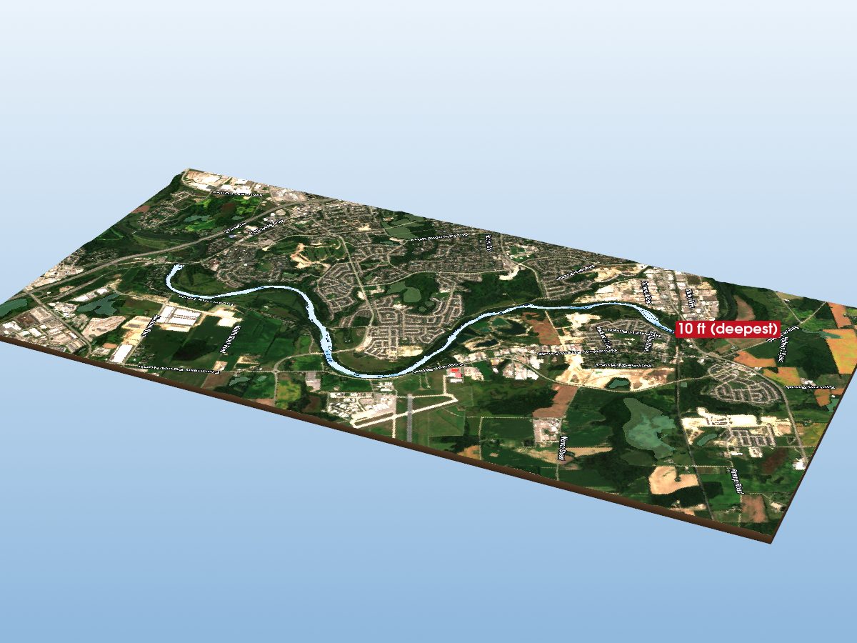 Depth map of Grand River section