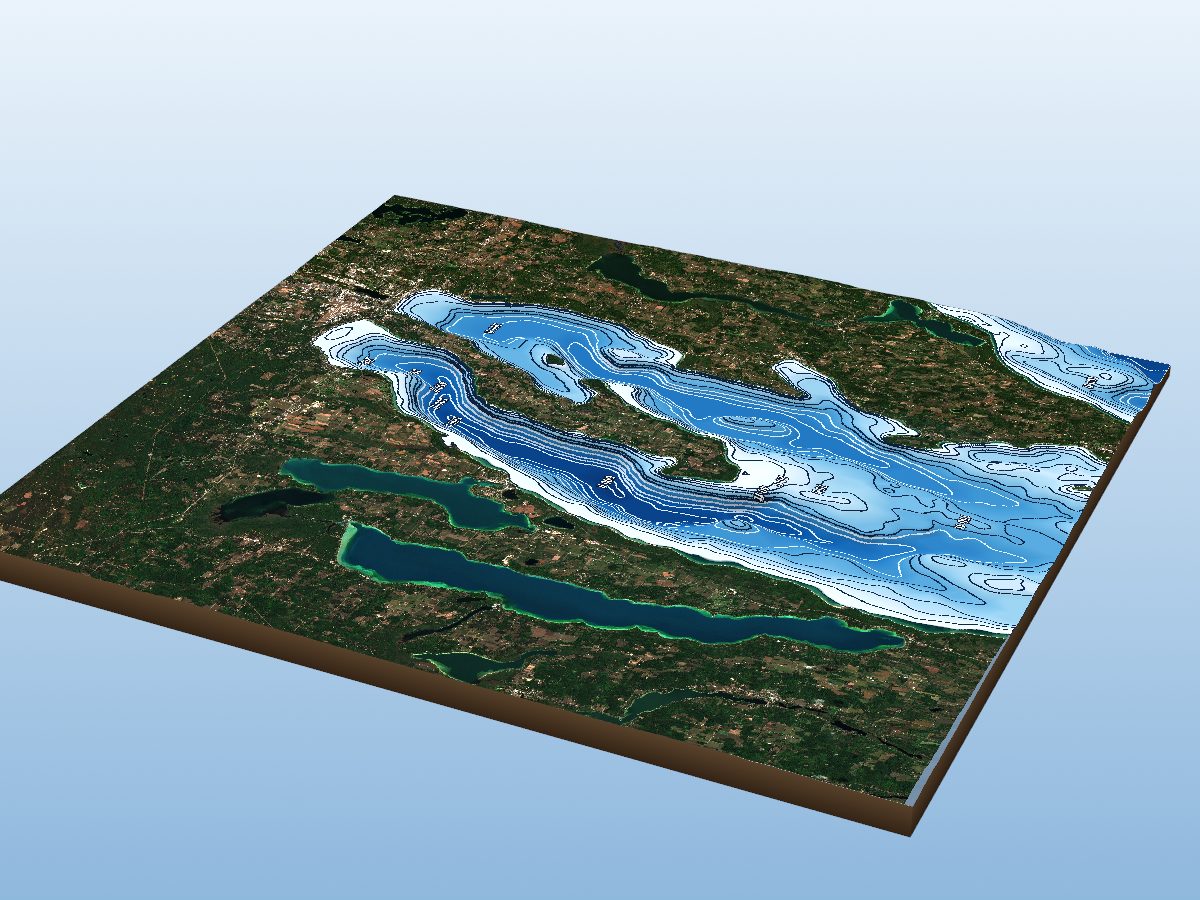 Depth map of Grand Traverse Bay