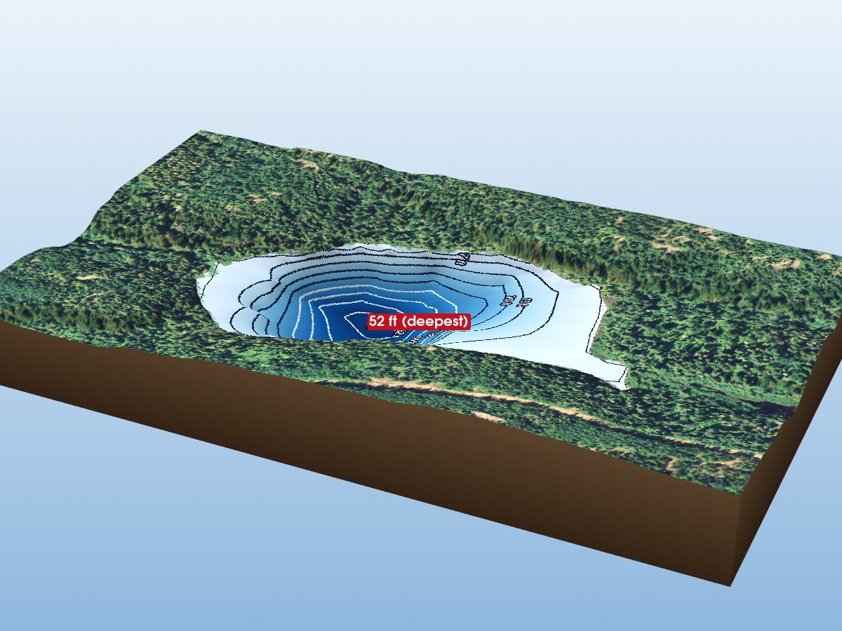 Depth map of Grande Lake