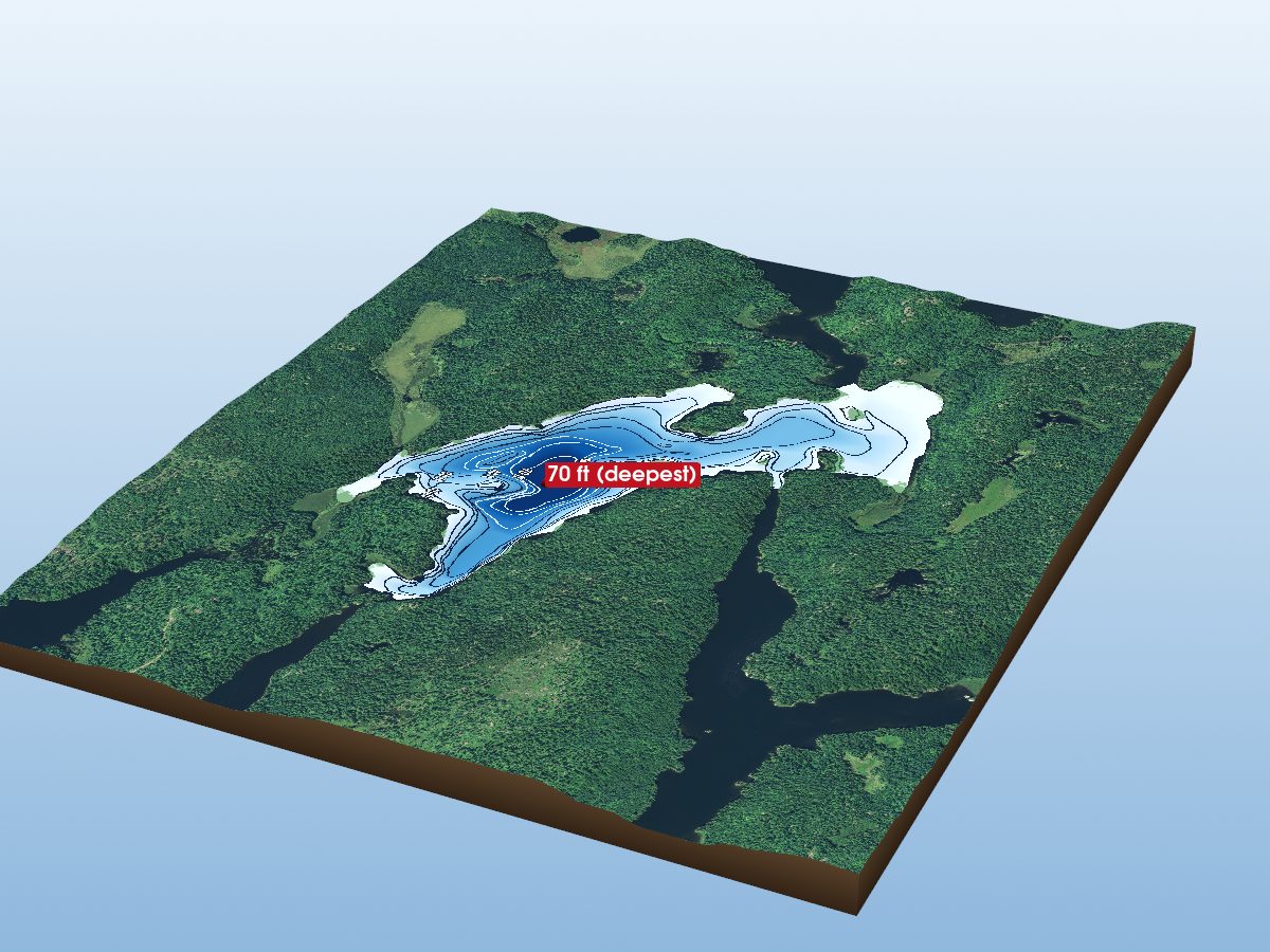 Depth map of Grandeur Lake
